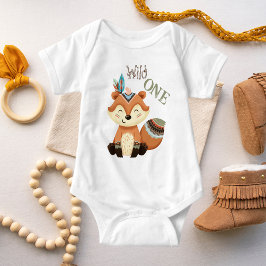 Niedliches Tribal Baby Fox Wild One Strampler