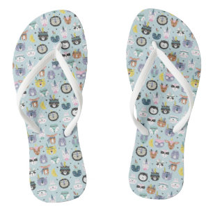 Niedliches Tribal-Gesichtsmuster Flip Flops