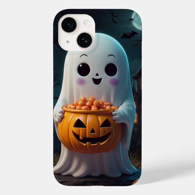 Niedliches Trick-oder-Leckerei-Ghost Case-Mate iPhone Hülle (Rückseite)