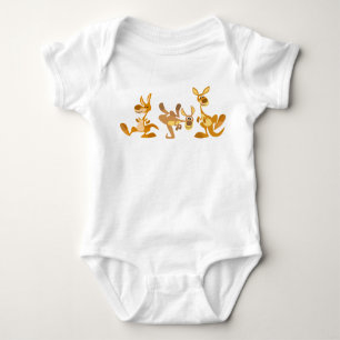 Niedliches Trio des Cartoon Kangaroos Kinderkleidu Baby Strampler