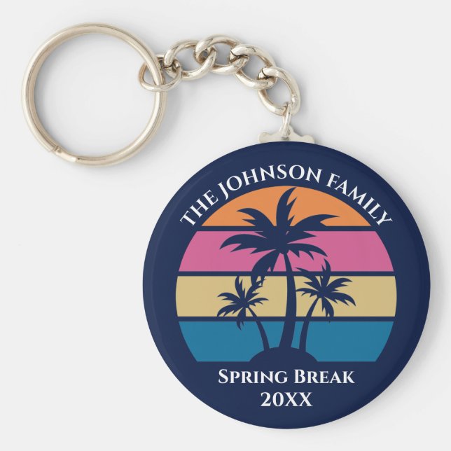 Niedliches Tropical Beach Custom Blue Beach Keepak Schlüsselanhänger (Vorne)