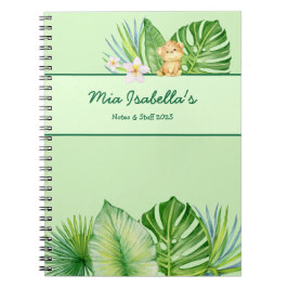Niedliches Tropical Leopard Notebook - individuell Notizblock