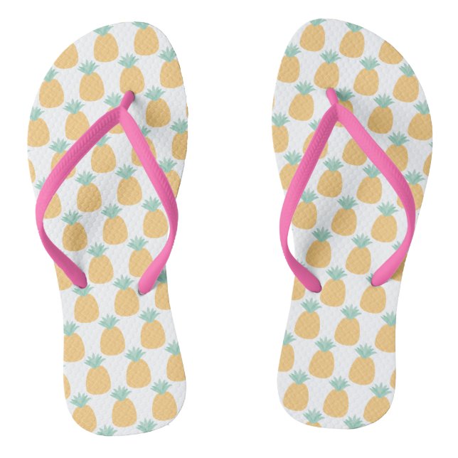 Niedliches tropisches Ananas Muster Flip Flops (Fußbett)