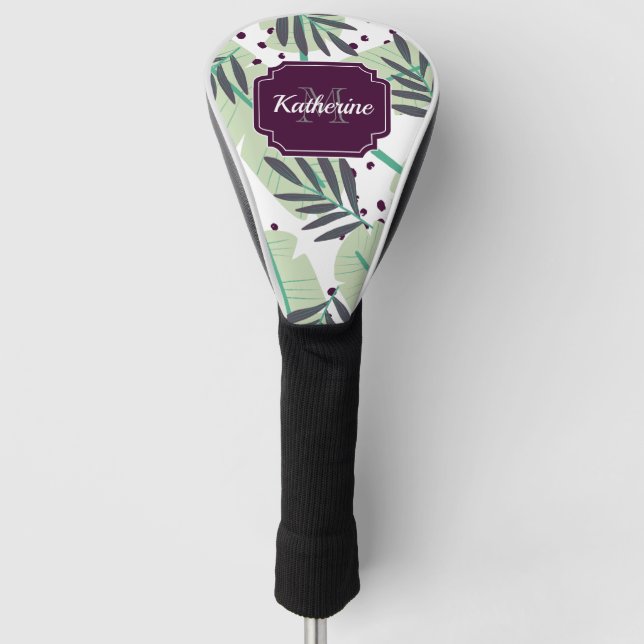 Niedliches tropisches Muster Golf Headcover (Vorderseite)