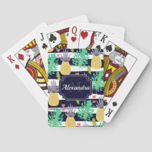 Niedliches tropisches Muster Spielkarten