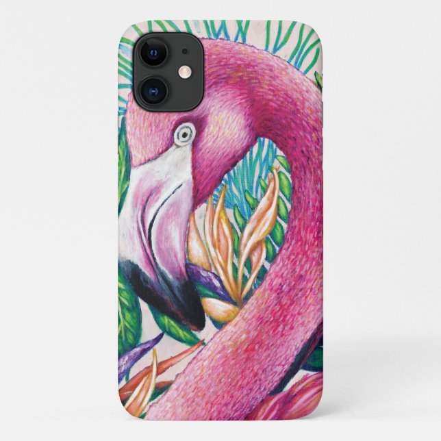 Niedliches tropisches Rosa Flamingo IPhone / IPad  Case-Mate iPhone Hülle (Rückseite)