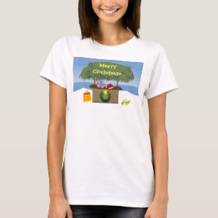 Niedliches tropisches Strand Tiki T-Shirt