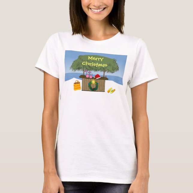 Niedliches tropisches Strand Tiki T-Shirt (Vorderseite)
