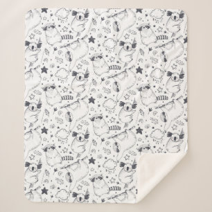 Niedliches tropisches Weihnachtssherpa Blanket Sherpadecke