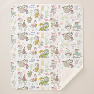 Niedliches tropisches Weihnachtssherpa Blanket Sherpadecke