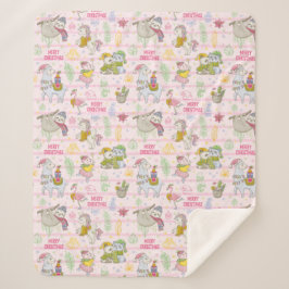 Niedliches tropisches Weihnachtssherpa Blanket Sherpadecke