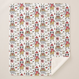 Niedliches tropisches Weihnachtssherpa Blanket Sherpadecke