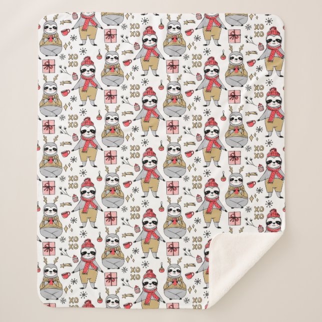 Niedliches tropisches Weihnachtssherpa Blanket Sherpadecke (Vorderseite)