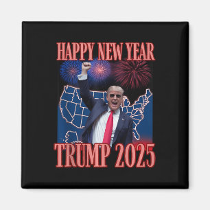 Niedliches Trump-Glück Neujahr 2025 45 47 Outlaw W Magnet
