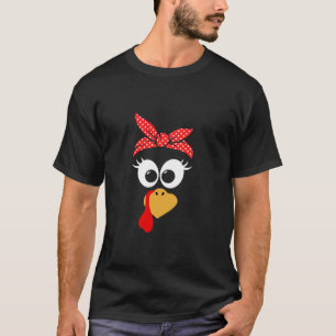 Niedliches türkisches Gesicht Bandana Red Dot Patt T-Shirt