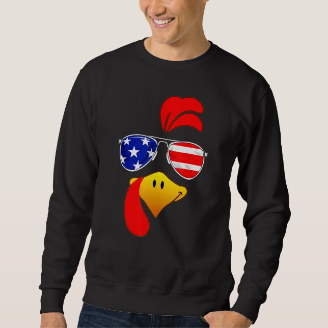 Niedliches türkisches Gesicht Erntedank Amerikanis Sweatshirt (Vorderseite)