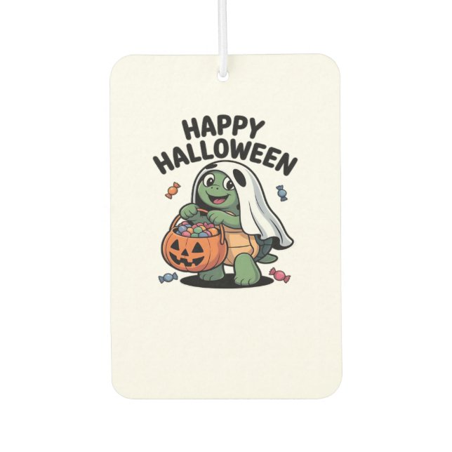 Niedliches Turtle Ghost Kostüm � Adortable Hallowe Autolufterfrischer (Vorderseite)