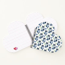 Niedliches Tuxedo Cat Motif Heart Shaped Spiral No