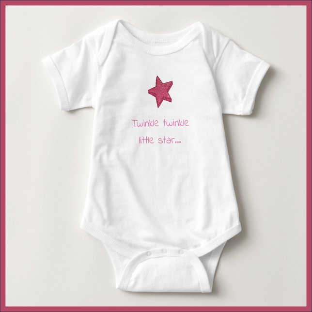Niedliches Twinkle Little Star Pink White oder Bla Baby Strampler (Von Creator hochgeladen)