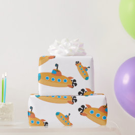 Niedliches U-Boot-Muster Kids-Party Geschenkpapier
