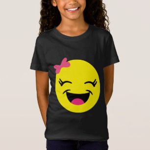 Niedliches u. glückliches Emoji Mädchen T-Shirt