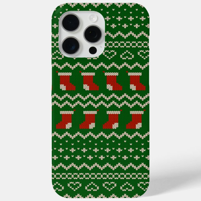 Niedliches Ugly Sweater Muster Weihnachten Case-Mate iPhone Hülle (Rückseite)