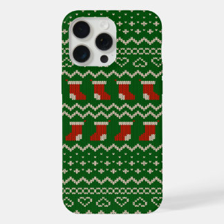 Niedliches Ugly Sweater Muster Weihnachten iPhone 15 Pro Max Hülle