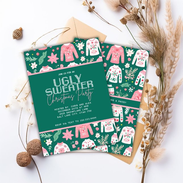 Niedliches Ugly Sweater Party Ankündigung (Von Creator hochgeladen)