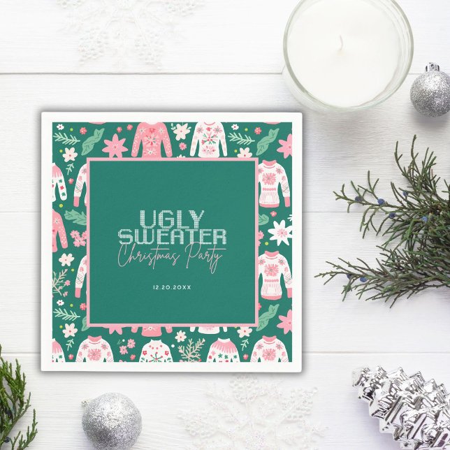 Niedliches Ugly Sweater Party Serviette (Von Creator hochgeladen)