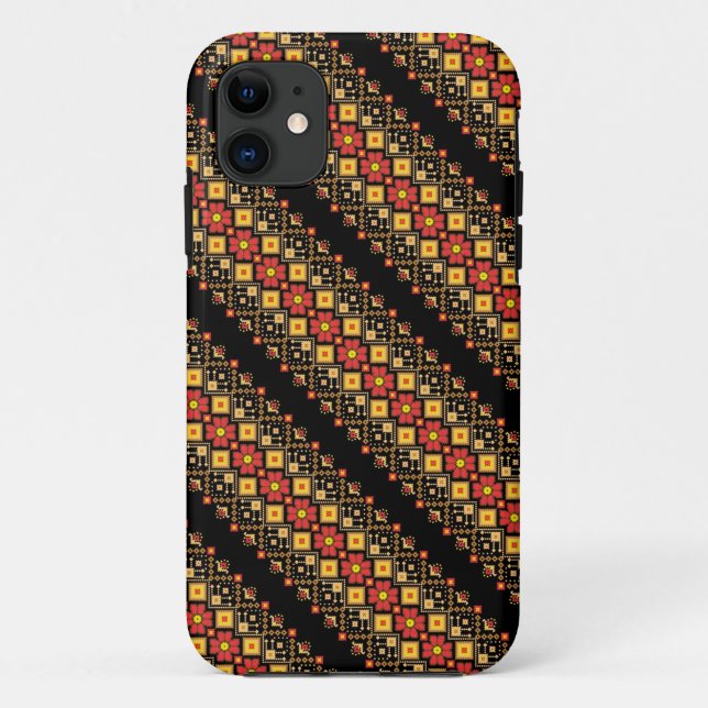 Niedliches ukrainisches Blumenmuster-Design Case-Mate iPhone Hülle (Rückseite)
