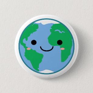 Niedliches Umweltbewusstsein für den Klimawandel Button