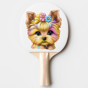 Niedliches und Adorable Baby Yorkie Tischtennis Schläger