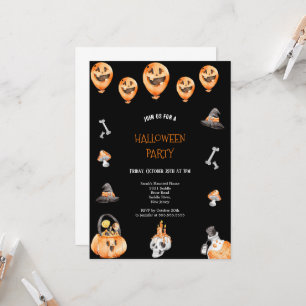 NIEDLICHES UND BEÄNGSTIGENDES HALLOWEEN-PARTY EINLADUNG