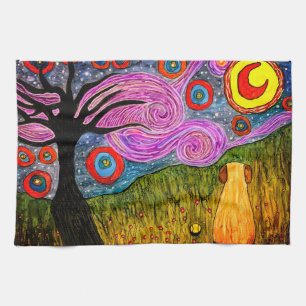 Niedliches und buntes Hundeküchen-Tuch Handtuch