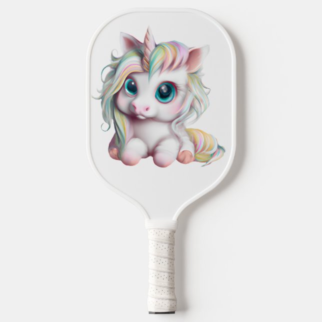 Niedliches und erlesenes Baby Unicorn Pickleball Schläger (Vorderseite)