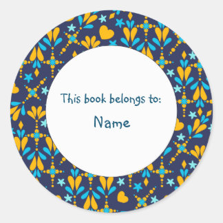 niedliches und farbenfrohes abstraktes Design mit  Runder Aufkleber