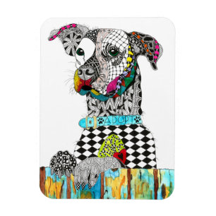 Niedliches und farbiges Dog Magnet 3"x4"