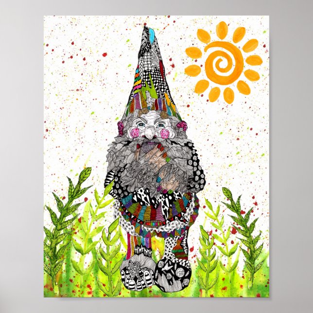 Niedliches und farbiges Gnome-Poster - "8x10" Poster (Vorne)
