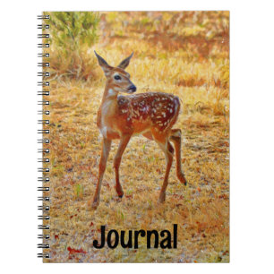 Niedliches und freilebendes Baby Deer Art Journal Notizblock