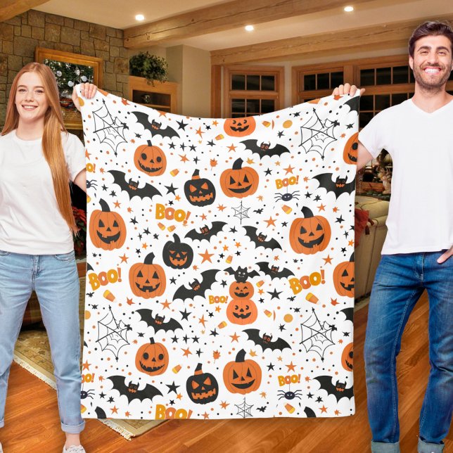 Niedliches und gemütliches Halloween Fleecedecke (Cute And Cozy Halloween Themed Festive Fleece Blanket)