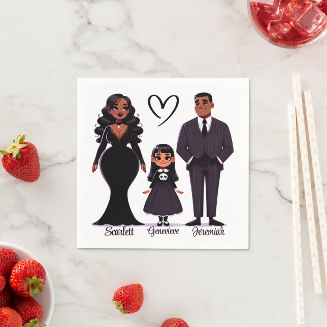 Niedliches und gespenstisches Personalisiertes Hal Serviette (Beispiel)