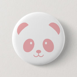 Niedliches und kaltrosa Panda-Button Button