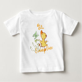 Niedliches und kurioses Duckling Zeichnend Baby T-shirt