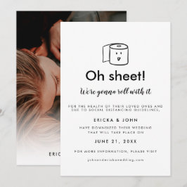 Niedliches und lustig heruntergekommenes Hochzeits Ankündigung