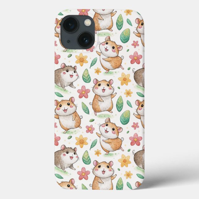 Niedliches und lustiges Hamstermuster Case-Mate iPhone Hülle (Rückseite)