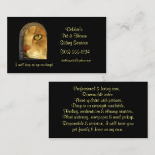 Niedliches und lustiges Haus und Heimtierbetrieb Visitenkarte