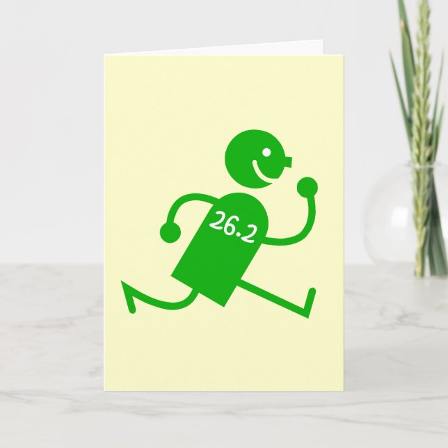 Niedliches und lustiges Marathon Feiertagskarte (Vorderseite)