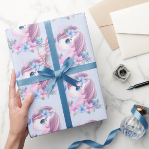 Niedliches und magisches Baby Unicorn Muster Geschenkpapier