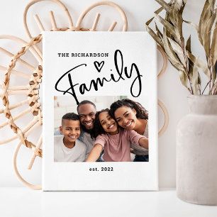 Niedliches und modernes Foto   Schwarz und Weiß Leinwanddruck