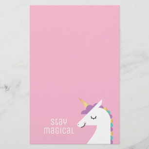 Niedliches und modernes Regenbogen Unicorn Briefpapier